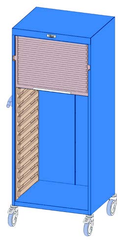 Simple cabinet with rolling shutter without locking 17 levels                                                                                                                                                       