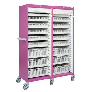 Double cabinet with rolling shutter without locking 2x21 levels                                                                                                                                                   