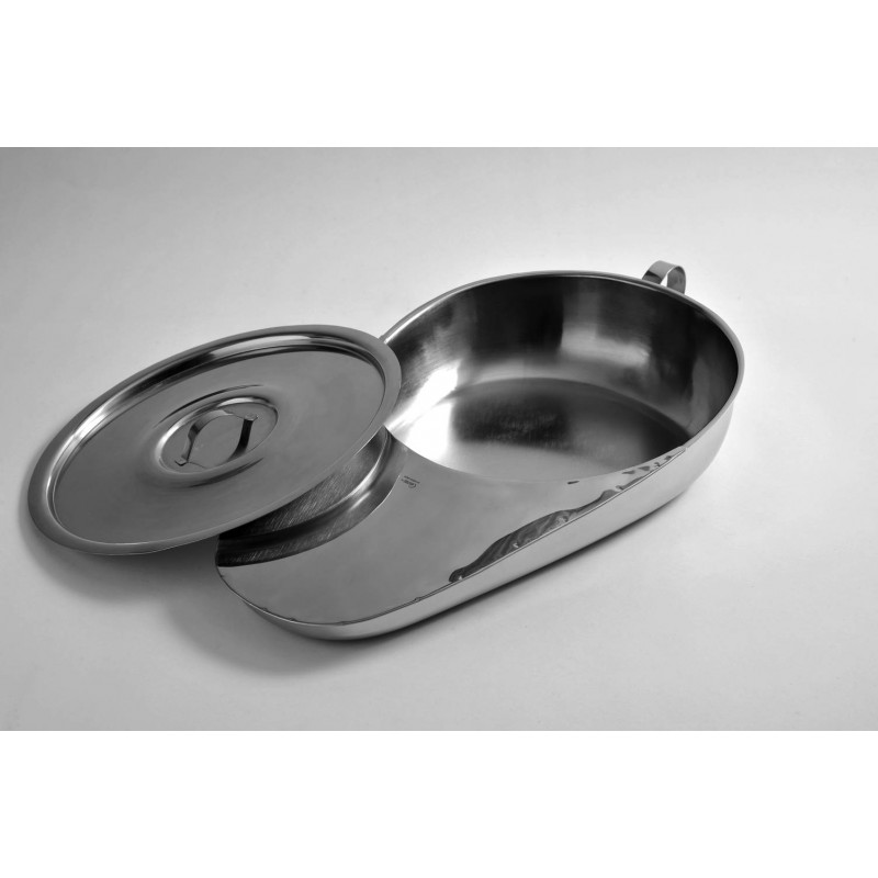Adult's bed bowl in stainless steel   