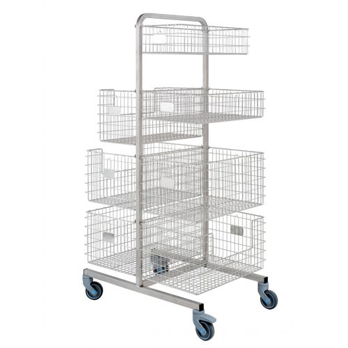 Sterilization trolley - 2 sides - 4 levels