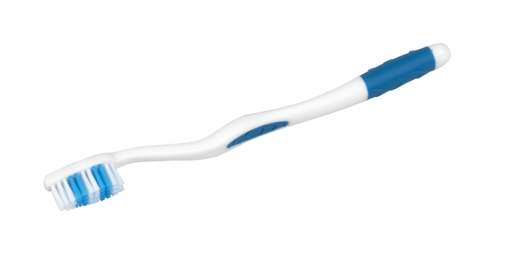 Brosse à dents Medium bleu / blanc emballage individuel