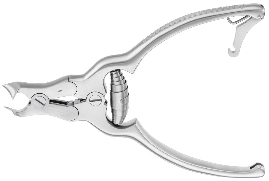 Nail Forceps, 150 mm (6"), double articulated joint, non-sterile, reusable
