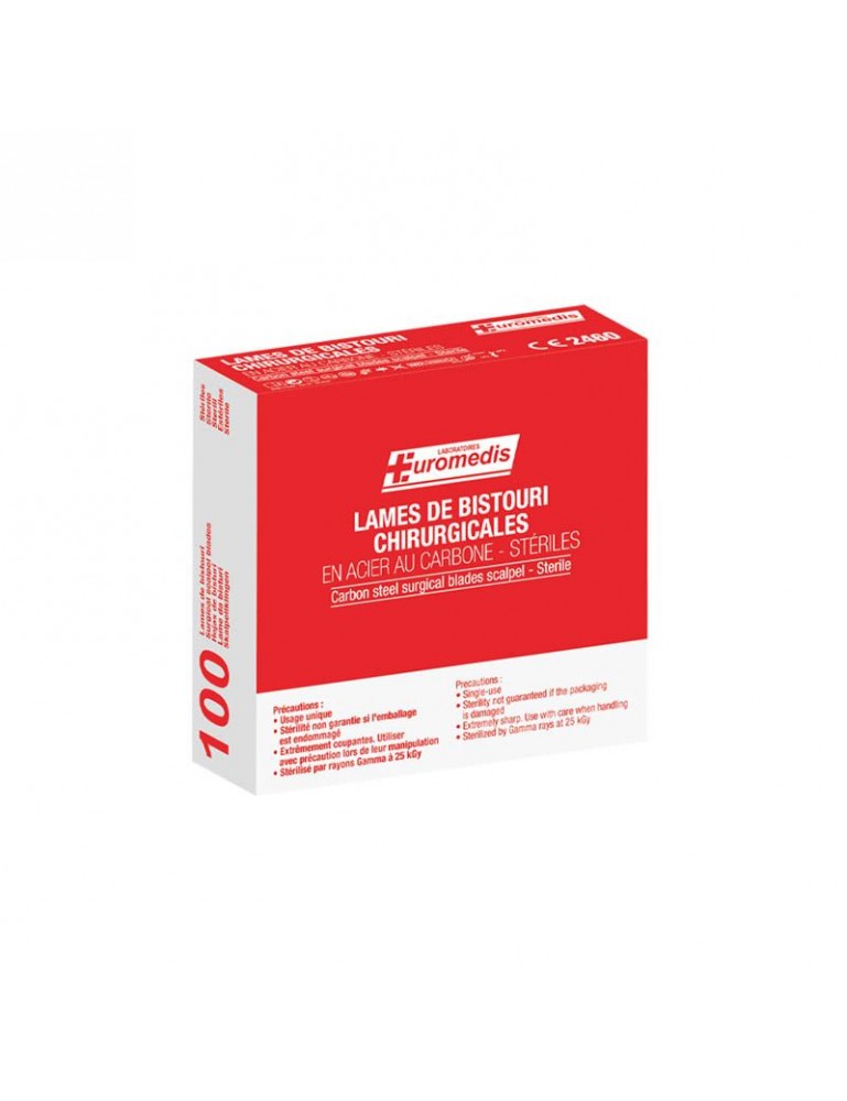 Lames de bistouri chirurgicales - Stériles /100 Unités